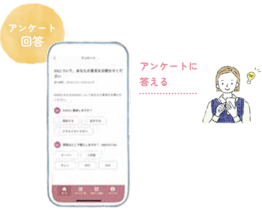 アンケートに答える